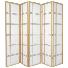 5 Panel Cross Room Divider Screen